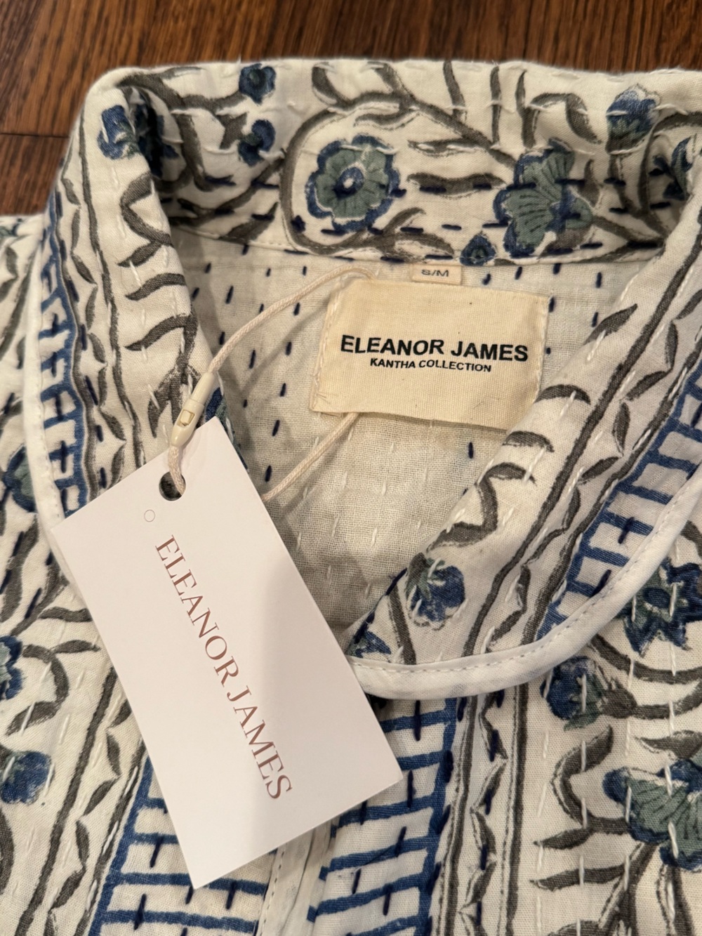 Eleanor James NWT Quilted Birdie Floral-Print Jacket Button Closure XS Small - Picture 5 of 9